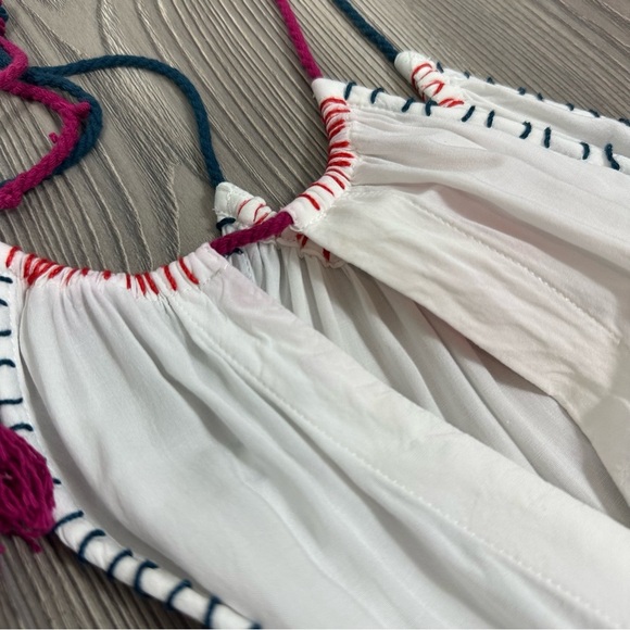 Red Carter White Maxi Dress with Crochet Trim Size 8 Beach Resort‎ Summer Boho - Picture 3 of 9